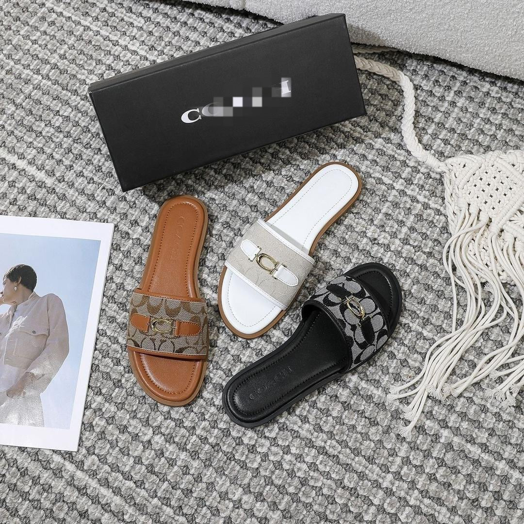 Sandals Tan/White/Black