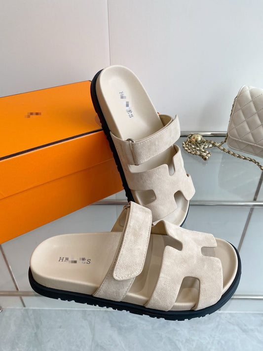Suede Beige Sandals