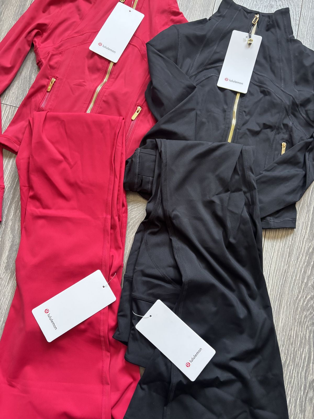 Lulu Gym Set (Gold Zip)