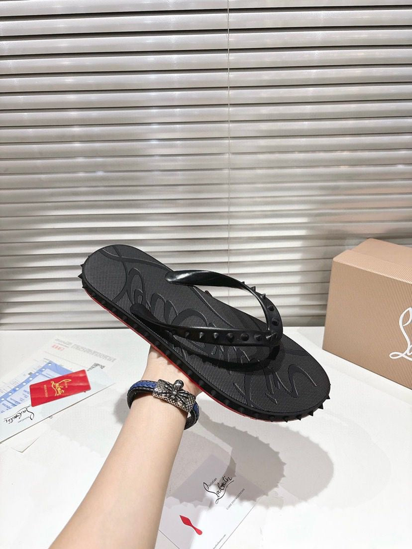 Black/Red Sandals