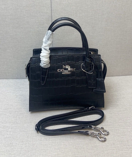 Black Print Leather Bag